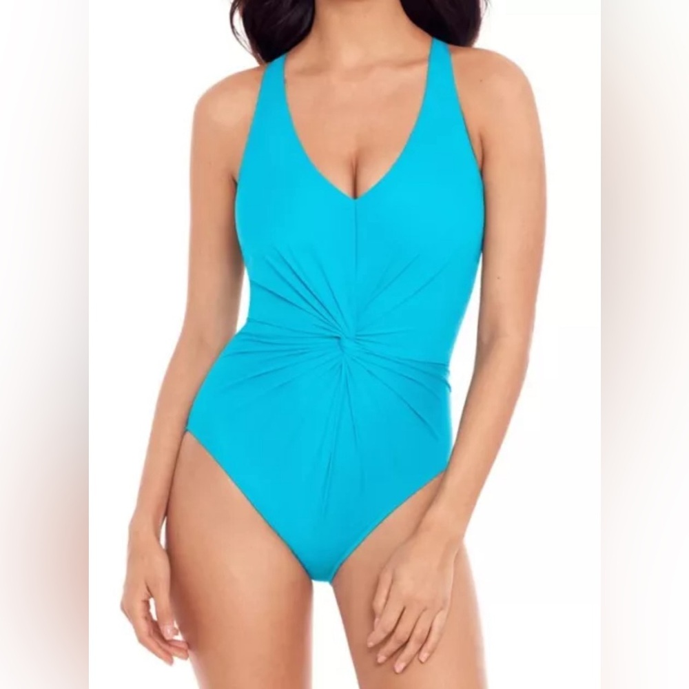 New Magicsuit Twist Front Turquoise one piece 10